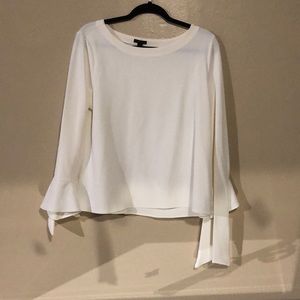 Off White Tie Sleeve Shirt